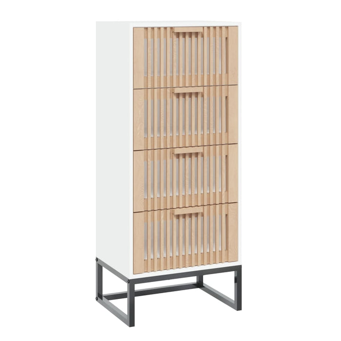 Credenza Bianca 40x30x95 cm in Legno Multistrato 352124