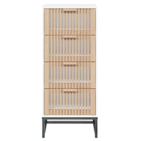 Credenza Bianca 40x30x95 cm in Legno Multistrato 352124