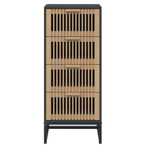 Credenza Nera 40x30x95 cm in Legno Multistrato 352125