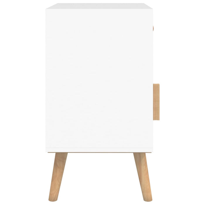 Comodino Bianco 40x30x55 cm in Legno Multistrato 352142