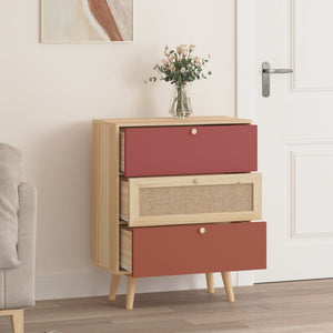 Credenza con Cassetti 60x30x75 cm in Legno Multistrato 352153