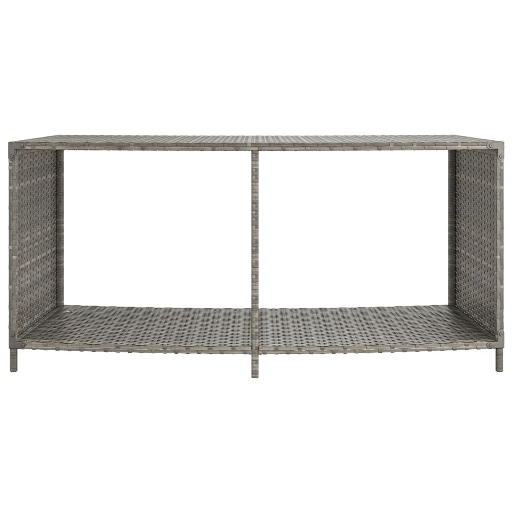 Scaffali Portaoggetti 2 pz in Polyrattan Grigio