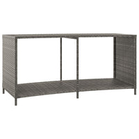 Scaffali Portaoggetti 2 pz in Polyrattan Grigio