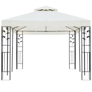 Gazebo con Tetto Doppio Bianco 6x3 m in Acciaiocod mxl 92957