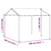 Tenda a Baldacchino Antracite 3x3 m in Acciaio e Tessuto 362450