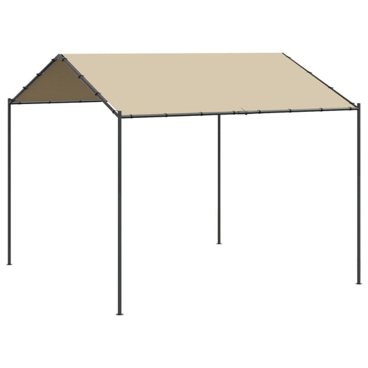 Tenda a Baldacchino Beige 3x3 m in Acciaio e Tessuto 362451