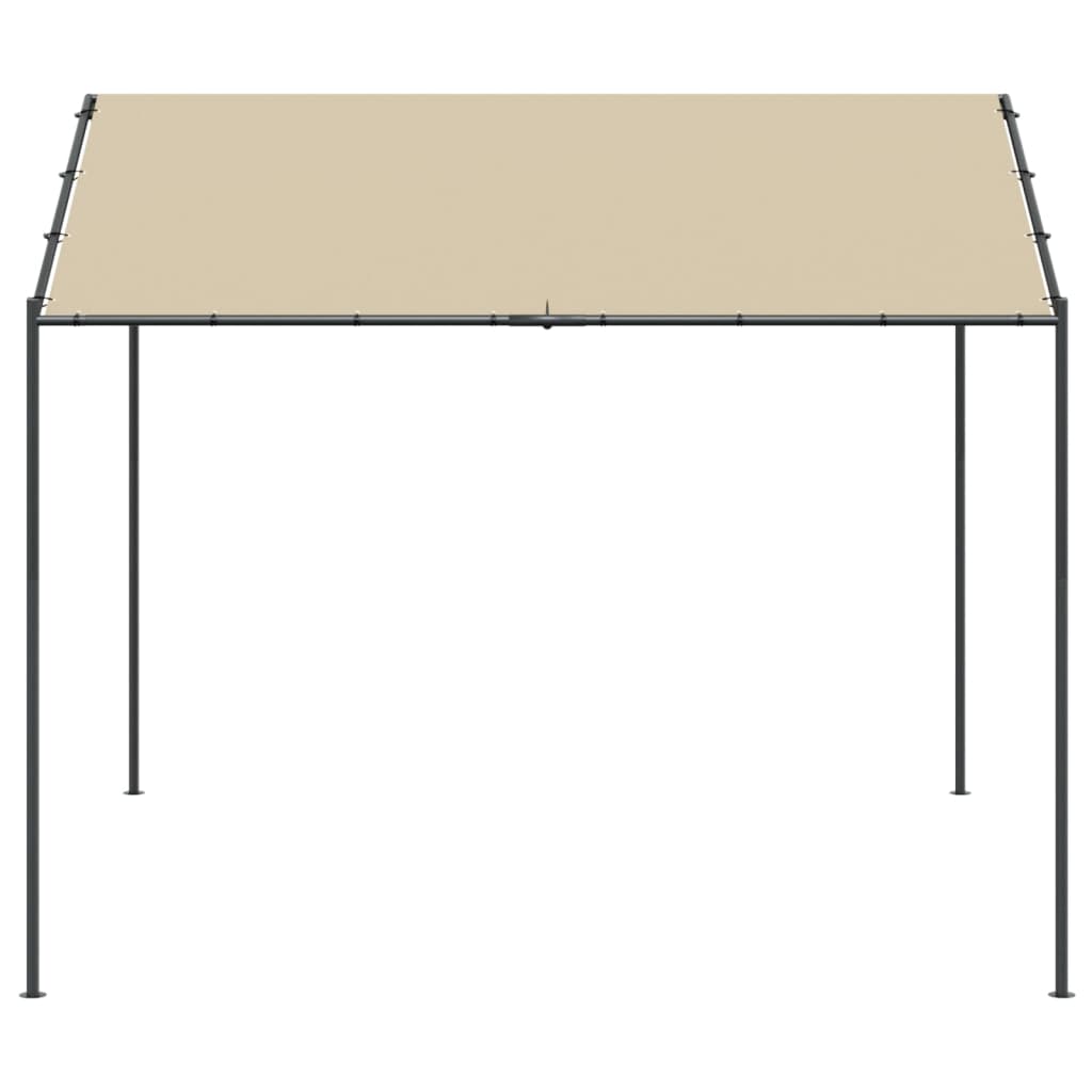 Tenda a Baldacchino Beige 3x3 m in Acciaio e Tessuto 362451