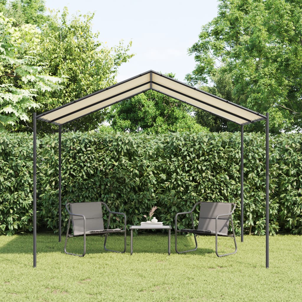 Tenda a Baldacchino Beige 3x3 m in Acciaio e Tessuto 362451