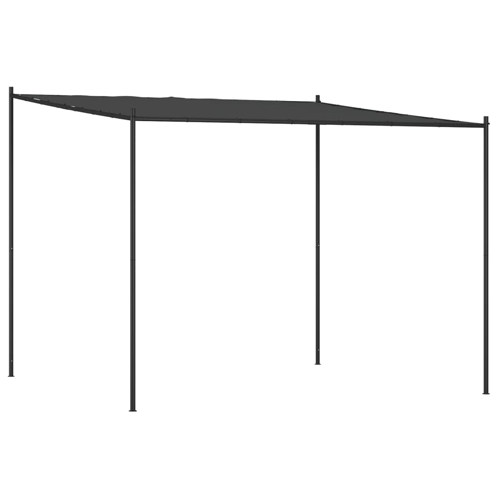 Gazebo Antracite 3x3 m 180 g/m² Tessuto e Acciaio 362462