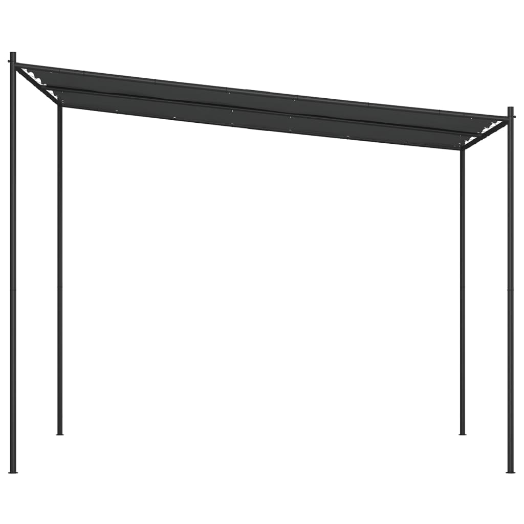 Gazebo Antracite 3x3 m 180 g/m² Tessuto e Acciaio 362462