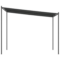 Gazebo Antracite 3x3 m 180 g/m² Tessuto e Acciaio 362462