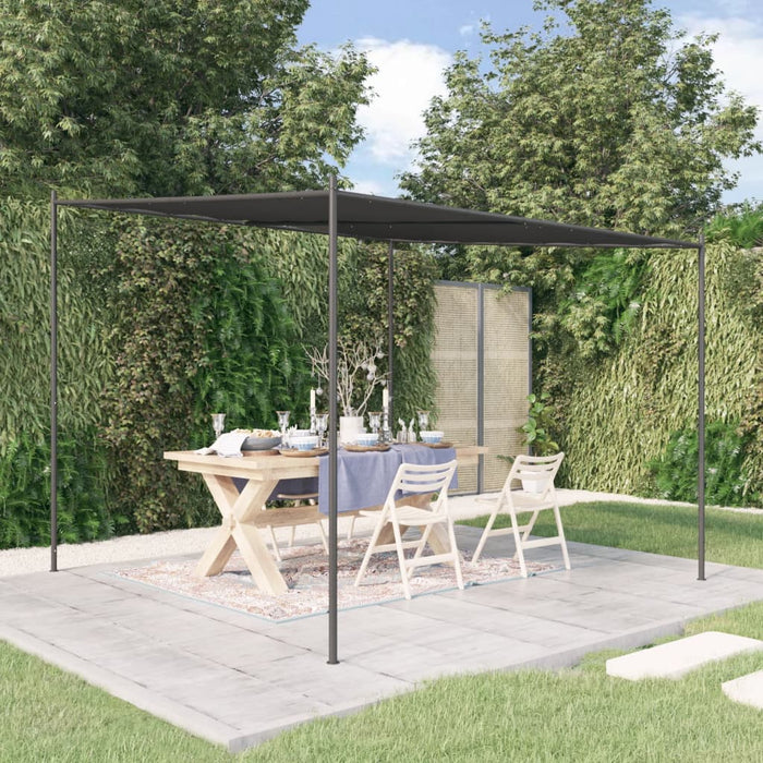 Gazebo Antracite 3x3 m 180 g/m² Tessuto e Acciaio 362462