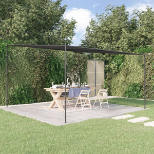 Gazebo Antracite 4x4 m 180 g/m² Tessuto e Acciaiocod mxl 93687