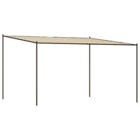 Gazebo Beige 4x4 m 180 g/m² Tessuto e Acciaio 362466