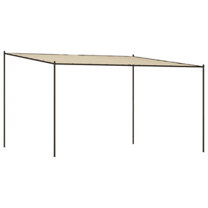 Gazebo Beige 4x4 m 180 g/m² Tessuto e Acciaio 362466