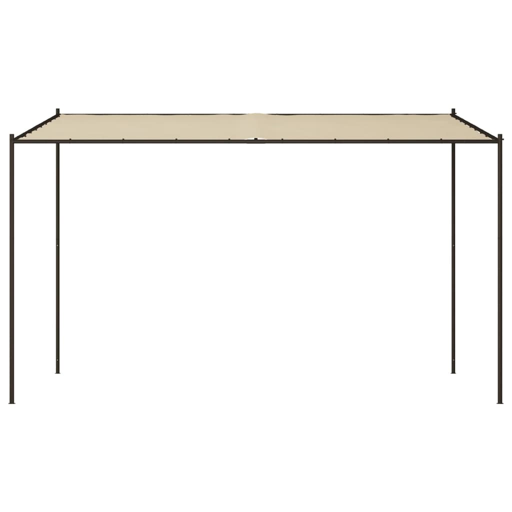 Gazebo Beige 4x4 m 180 g/m² Tessuto e Acciaiocod mxl 69675