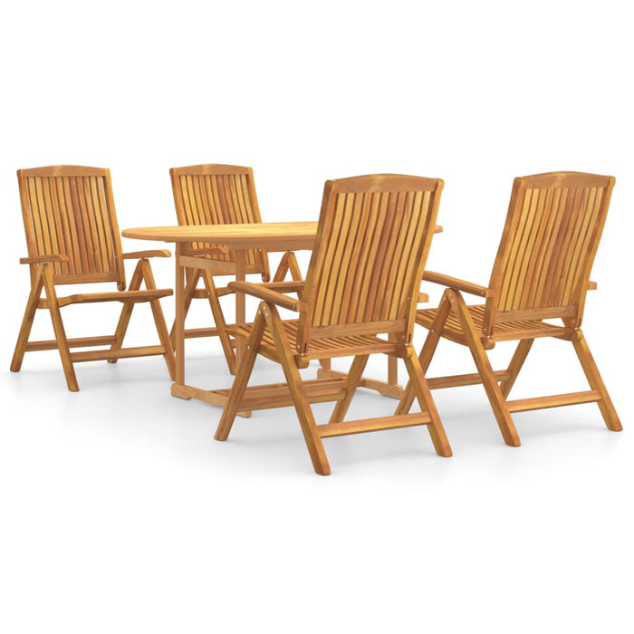 Set da Pranzo per Giardino 5 pz in Legno Massello di Teak 3154915