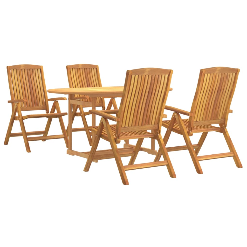 Set da Pranzo per Giardino 5 pz in Legno Massello di Teak 3154915