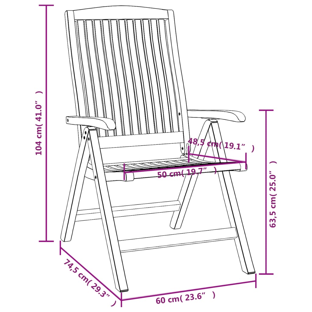 Set da Pranzo per Giardino 5 pz in Legno Massello di Teak 3154915