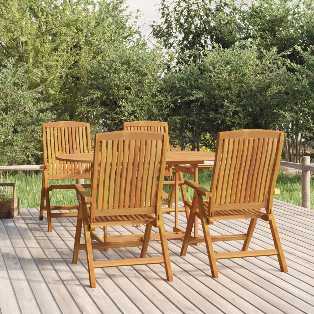 Set da Pranzo per Giardino 5 pz in Legno Massello di Teak 3154915