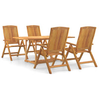 Set da Pranzo per Giardino 5 pz in Legno Massello di Teak 3154917