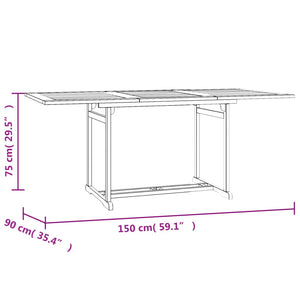 Set da Pranzo per Giardino 5 pz in Legno Massello di Teak 3154917