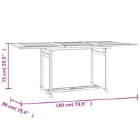 Set da Pranzo da Giardino 7 pz in Legno Massello di Teak 3154921