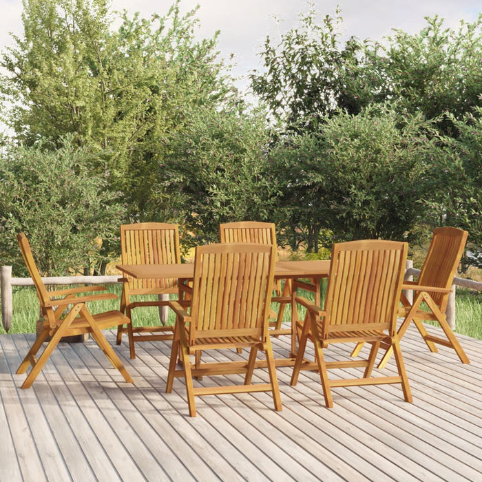 Set da Pranzo da Giardino 7 pz in Legno Massello di Teakcod mxl 118458