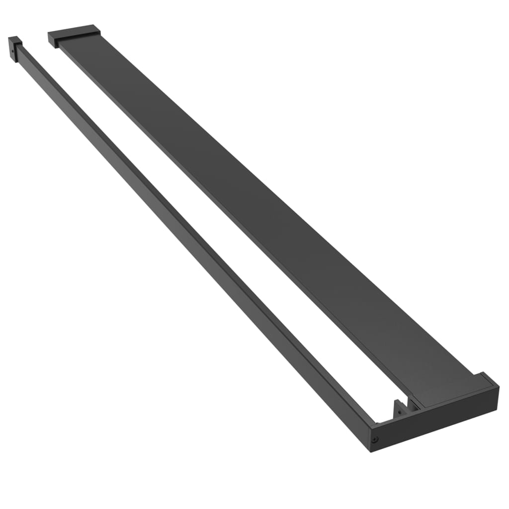 Mensola Doccia a Parete per Doccia Walk-in Nera 80 cm Alluminiocod mxl 128684