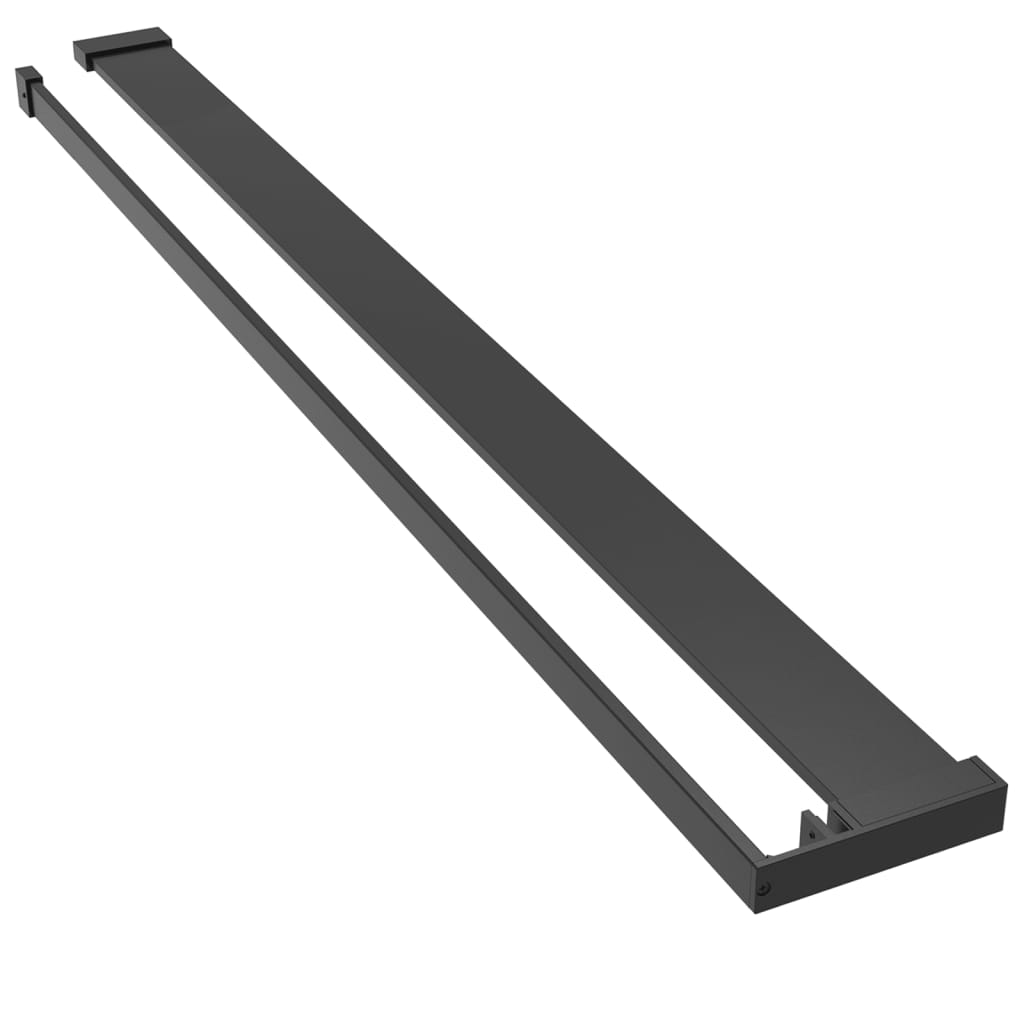 Mensola Doccia a Parete per Doccia Walk-in Nera 118cm Alluminio cod mxl 78014