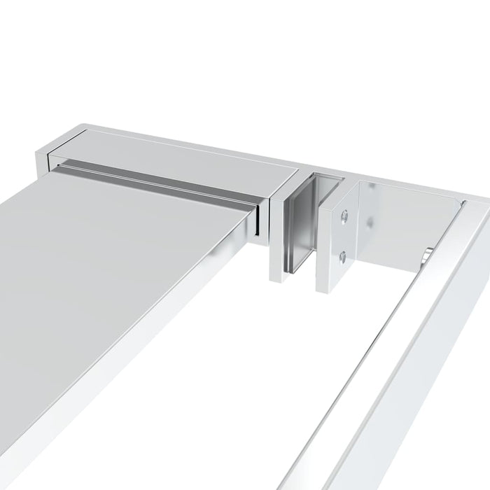 Mensola Doccia per Parete Doccia Walk-in Cromo 115 cm Alluminio