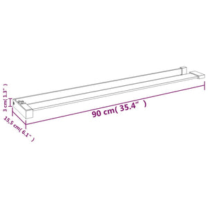 Mensola Doccia per Parete Doccia Walk-in Bianca 90 cm Alluminio