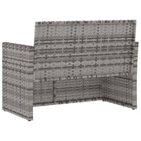 Panca da Giardino con Cuscini Grigia 105 cm in Polyrattan 362317