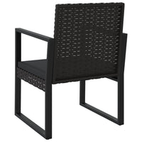 Poltrona da Giardino con Cuscino Nero in Polyrattan 362324