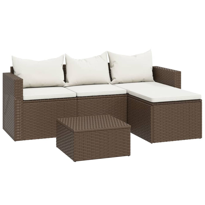 Set Mobili da Giardino Marrone in Polyrattan 362329