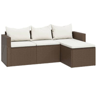 Set Mobili da Giardino Marrone in Polyrattan 362329