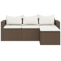 Set Mobili da Giardino Marrone in Polyrattan 362329