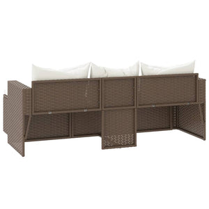 Set Mobili da Giardino Marrone in Polyrattan 362329