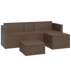 Set Mobili da Giardino Marrone in Polyrattan 362329