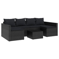 Set da Giardino 2 pz con Cuscini Nero in Polyrattancod mxl 118313