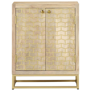 Credenza con 2 Ante 55x30x70 cm in Legno Massello di Mango 352039