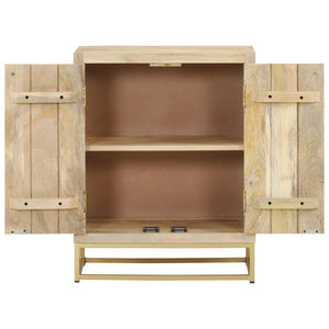 Credenza con 2 Ante 55x30x70 cm in Legno Massello di Mango 352039