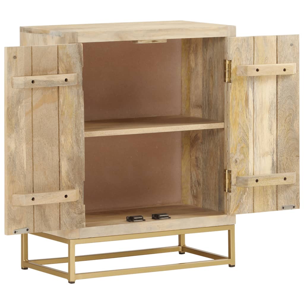 Credenza con 2 Ante 55x30x70 cm in Legno Massello di Mango 352039