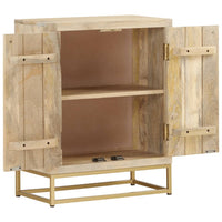 Credenza con 2 Ante 55x30x70 cm in Legno Massello di Mango 352039