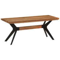 Panca da Pranzo 110x40x46 cm Legno Massello di Acacia e Acciaio 352057