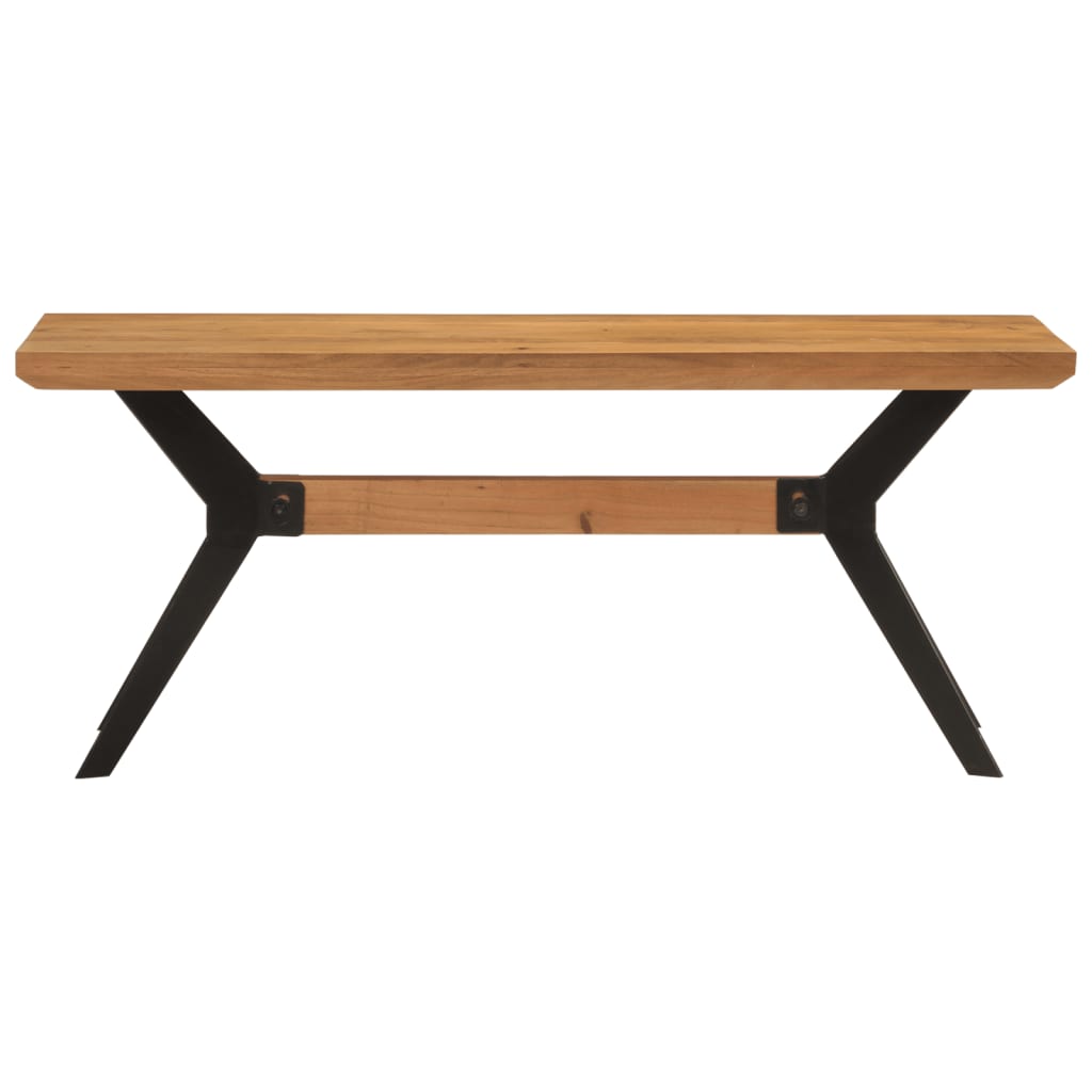 Panca da Pranzo 110x40x46 cm Legno Massello di Acacia e Acciaio 352057