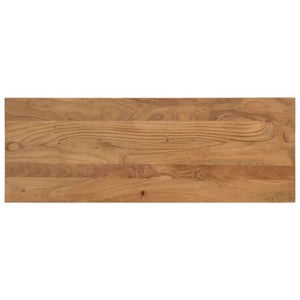 Panca da Pranzo 110x40x46 cm Legno Massello di Acacia e Acciaio 352057