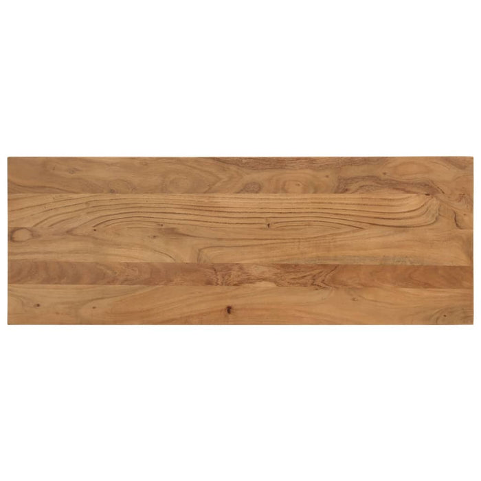 Panca da Pranzo 110x40x46 cm Legno Massello di Acacia e Acciaio 352057