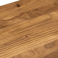 Panca da Pranzo 110x40x46 cm Legno Massello di Acacia e Acciaio 352057