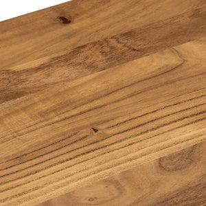 Panca da Pranzo 110x40x46 cm Legno Massello di Acacia e Acciaio 352057